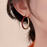 14K Gold-plated Large Hoop Earrings