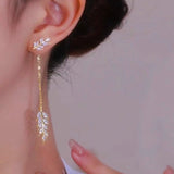 14K Gold-plated Leaf Earrings