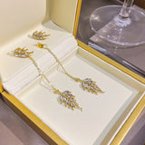 14K Gold-plated Leaf Earrings