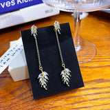 14K Gold-plated Leaf Earrings