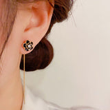 14K Gold-plated Niche Design Camellia Threader Earrings