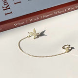 14K Gold-plated One-Piece Pegasus Unicorn And Moon Ear Cuff Earrings