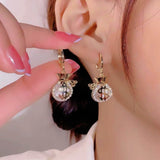 14K Gold-plated Ppal Lucky $ Bag Earrings