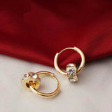 14K Gold-plated Ring Earrings