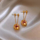 14K Gold-plated Tassel Earrings