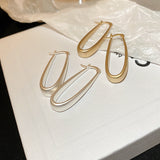 14K Gold-plated U-shaped Earrings