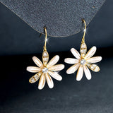 14K Gold-plated Unique Daisy Tassel Earrings