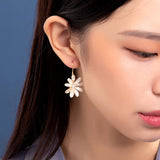 14K Gold-plated Unique Daisy Tassel Earrings