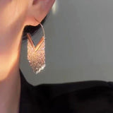 14K Gold-plated V-Shaped Threader Earrings