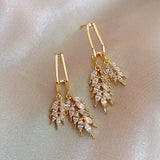 14K Gold-plated Wheat Earrings