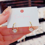 14K Gold-plated Zircon Drop Earrings