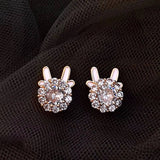 14K Gold-plated Rotating Deer Stud Earrings