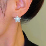 14K Gold-plated Bling Star Stud Earrings