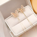 14K Gold Plated Elegant Butterfly Earrings