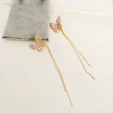 14K Gold Plated Elegant Butterfly Earrings