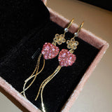 14K Gold-plated Flower Love Earrings