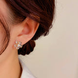 14K Gold-plated Flower Jacket Earrings