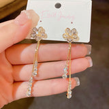 14K Gold-plated Flower Jacket Earrings