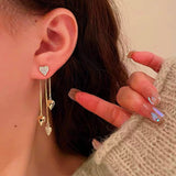 14K Gold-plated Heart Jacket Earrings