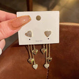 14K Gold-plated Heart Jacket Earrings