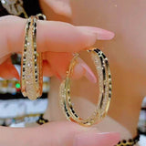 14K Gold-plated Luxury Huggie Earrings