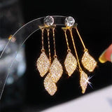 14K Gold-plated Multi-Wear Leaf Earrings