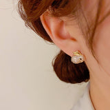 14K Gold-plated Rabbit Stud Earrings