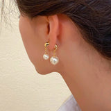 14K Gold-plated Pearl Drop Earrings