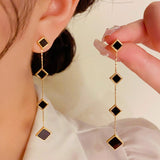 14K Gold-plated Simple Rhombus Earrings