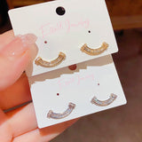 14K Gold-plated Simple Smiley Face Earrings