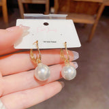 14K Gold-plated Trendy Pearl Earrings