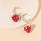 14K Gold-plated Strawberry Earrings