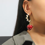 14K Gold-plated Strawberry Earrings