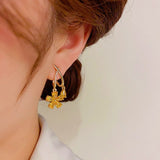 14K Gold-Plated Flower Earrings