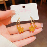 14K Gold-Plated Flower Earrings