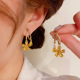 14K Gold-Plated Flower Earrings