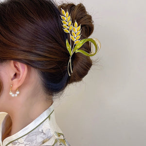 14K gold-plated wheat Hairpin