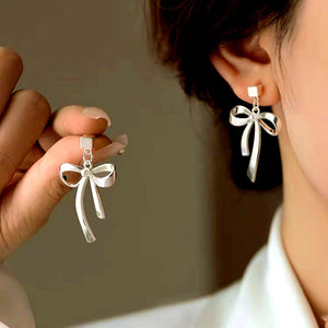 14K Gold-Plated Dot Bow Earrings