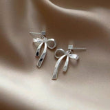 14K Gold-Plated Dot Bow Earrings