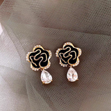 14k Gold-Plated Elegant Camellia Stud Earrings