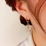 14k Gold-Plated Exquisite Pearl Earrings