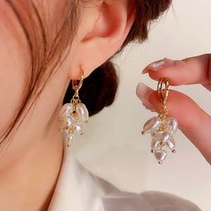 14k Gold-Plated Exquisite Pearl Earrings