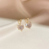 14k Gold-Plated Heart-Design Earrings