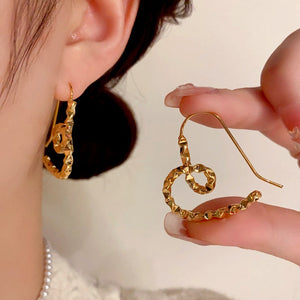 14k Gold-Plated Heart-Design Threader Earrings