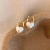 14k Gold-Plated Love Pearl Earrings