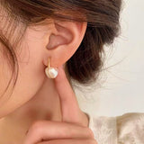 14k Gold-Plated Love Pearl Earrings