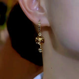 14k Gold-Plated Exquisite Diamond Ball Earrings