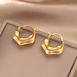 14k Gold-Plated Luxury C-Shaped Earrings