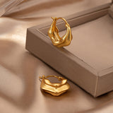 14k Gold-Plated Luxury C-Shaped Earrings