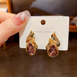 14k Gold-Plated Luxury Diamond Earrings